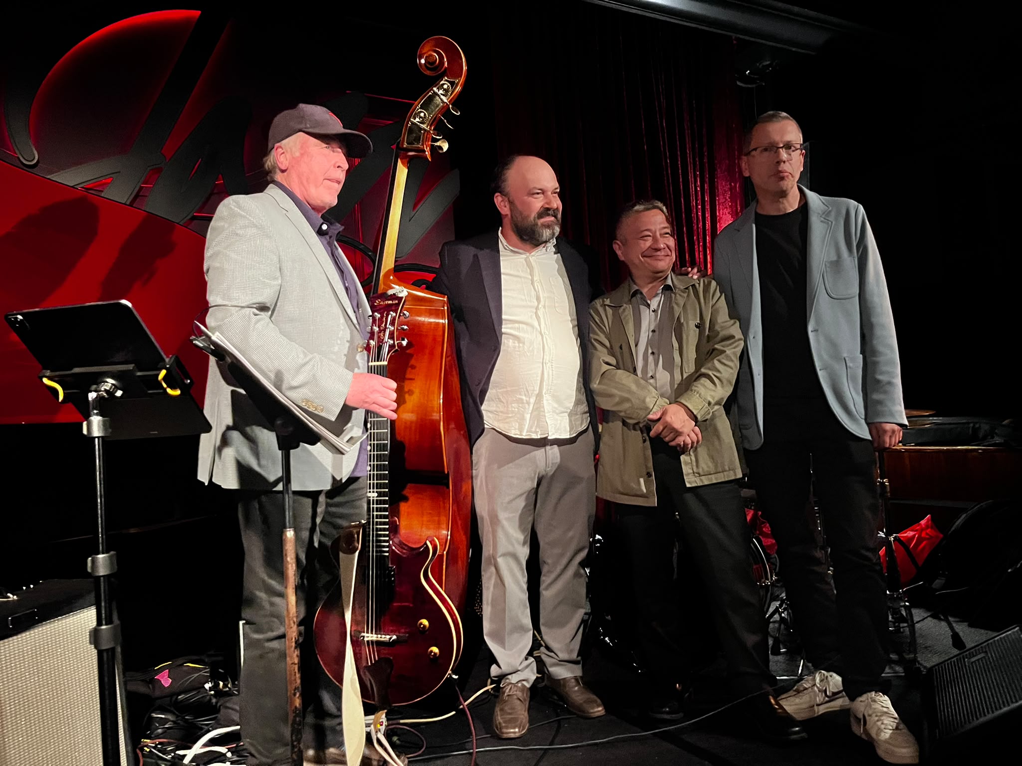 Mark Meitine with fellow musicians on stage